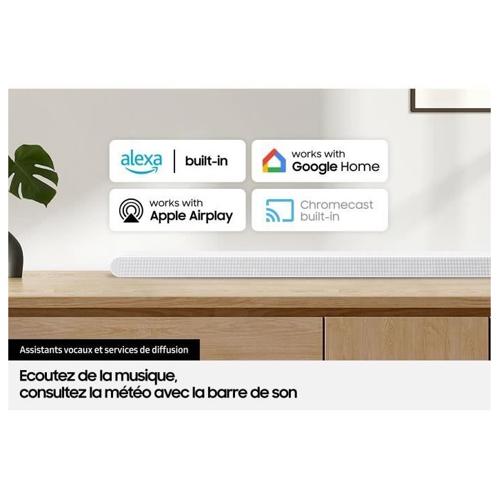 Barre de son 3.1.2ch - SAMSUNG - HW-S811D/XE - Atmos sans fil - Ultra-fine - Wifi - Bluetooth - Contrôle vocal - Q-Symphony 3.0