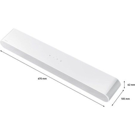 Barre de son - SAMSUNG - HW S67D/XE - S Series - 5.0Ch - Bluetooth - Dolby Digital Plus - Blanc