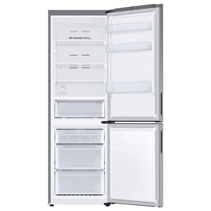 Réfrigérateur combiné - SAMSUNG - RB33B610ESA - No Frost - 344 L - Classe E - 59,5 x 65,8 x 185,3 cm - Gris métal Réfrigérateur combiné - SAMSUNG - RB33B610ESA - No Frost - 344 L - Classe E - 59,5 x 65,8 x 185,3 cm - Gris métal