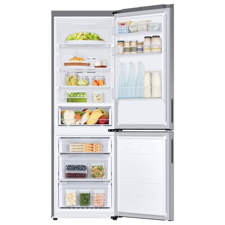Réfrigérateur combiné - SAMSUNG - RB33B610ESA - No Frost - 344 L - Classe E - 59,5 x 65,8 x 185,3 cm - Gris métal Réfrigérateur combiné - SAMSUNG - RB33B610ESA - No Frost - 344 L - Classe E - 59,5 x 65,8 x 185,3 cm - Gris métal