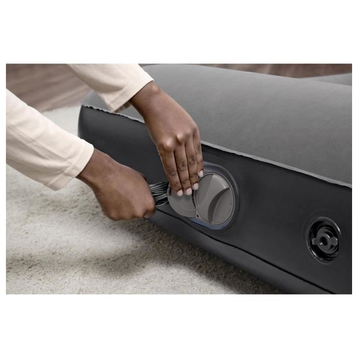 Matelas gonflable - BESTWAY - 671BQ - Tritech Twin - 1 personne, pompe USB intégrée, 1,88 m x 99 cm x 30 cm