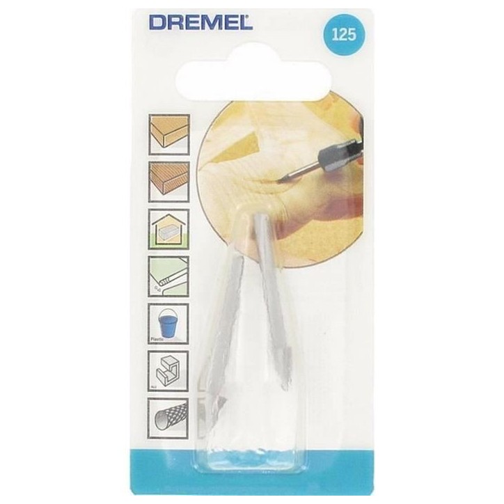 Fraises haute Vitesse - DREMEL - Lot de 2 (Acier, Ø 6,4mm, Sculpter et Graver) Fraises haute Vitesse - DREMEL - Lot de 2 (Acier, Ø 6,4mm, Sculpter et Graver)