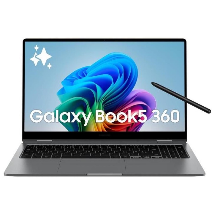 PC portable - SAMSUNG - Galaxy Book5 360 - 15,6 - Intel Core Ultra 5 - 16 Go RAM - 512 Go SSD - AZERTY PC portable - SAMSUNG - Galaxy Book5 360 - 15,6 - Intel Core Ultra 5 - 16 Go RAM - 512 Go SSD - AZERTY