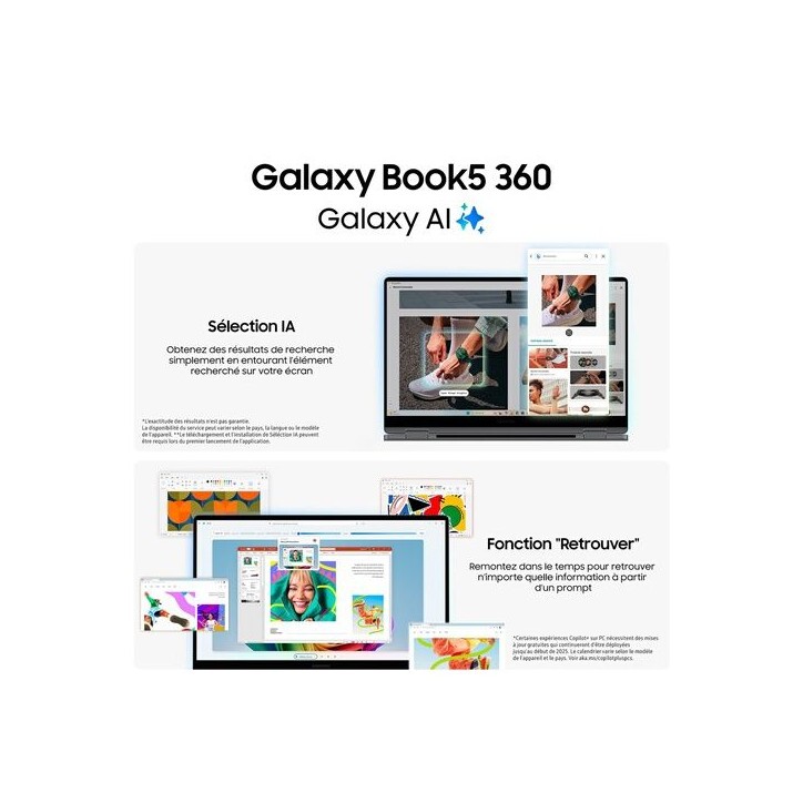 PC portable - SAMSUNG - Galaxy Book5 360 - 15,6 - Intel Core Ultra 5 - 16 Go RAM - 512 Go SSD - AZERTY PC portable - SAMSUNG - Galaxy Book5 360 - 15,6 - Intel Core Ultra 5 - 16 Go RAM - 512 Go SSD - AZERTY