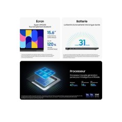 PC portable - SAMSUNG - Galaxy Book5 360 - 15,6 - Intel Core Ultra 5 -