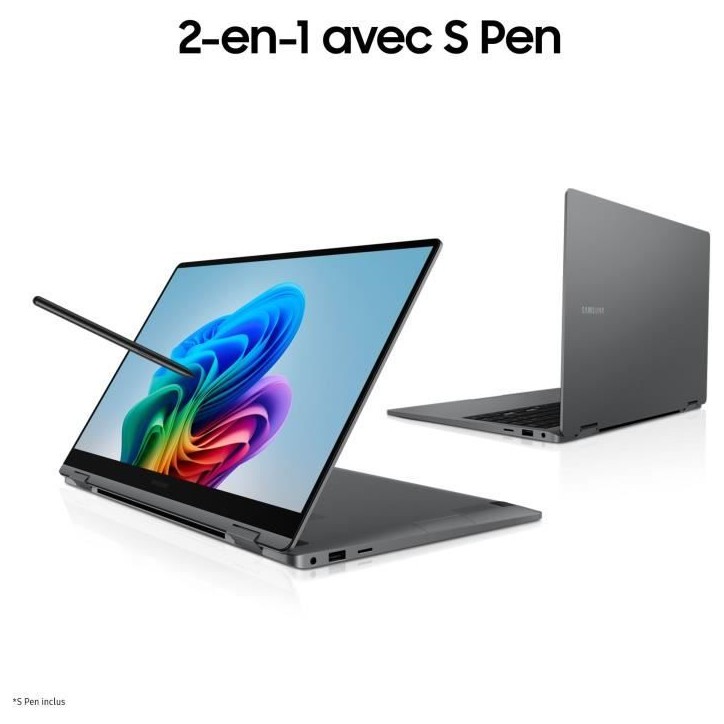 PC portable - SAMSUNG - Galaxy Book5 360 - 15,6 - Intel Core Ultra 5 - 16 Go RAM - 512 Go SSD - AZERTY PC portable - SAMSUNG - Galaxy Book5 360 - 15,6 - Intel Core Ultra 5 - 16 Go RAM - 512 Go SSD - AZERTY