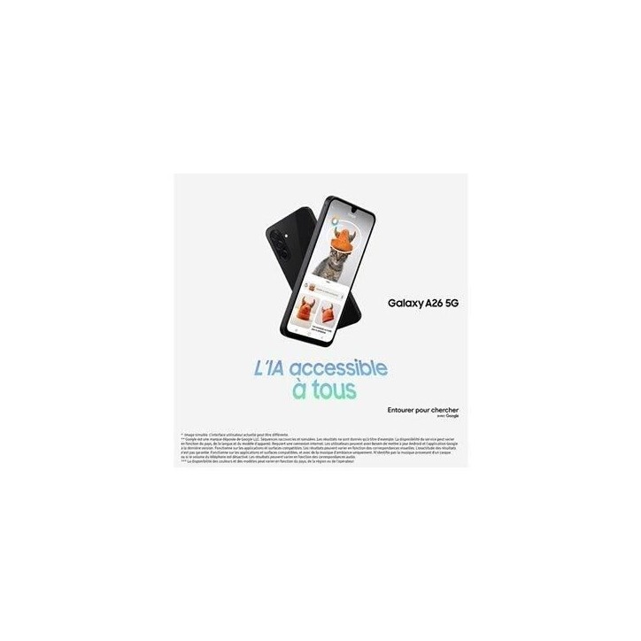 SAMSUNG Galaxy A26 5G Smartphone 128 Go Noir SAMSUNG Galaxy A26 5G Smartphone 128 Go Noir