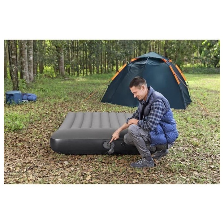 Matelas gonflable - BESTWAY - 671BS - Tritech Queen - 2 places, pompe USB intégrée, 2,03 m x 1,52 m x 30 cm Matelas gonflable - BESTWAY - 671BS - Tritech Queen - 2 places, pompe USB intégrée, 2,03 m x 1,52 m x 30 cm