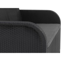 Banquette de jardin - Allibert by KETER - SanRemo - en résine imitati