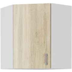 SARA Meuble haut d'angle - Décor chene sonoma - L59xP59xH71,5 cm