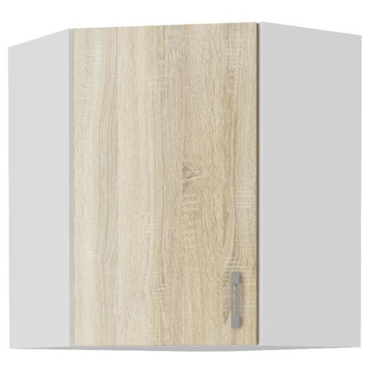 SARA Meuble haut d'angle - Décor chene sonoma - L59xP59xH71,5 cm