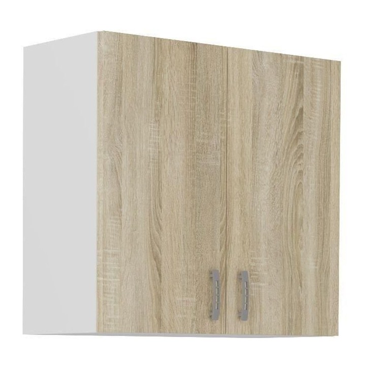 SARA Meuble haut SARA - 2 portes - Décor chene sonoma - L80 x P31 x H71,5 cm SARA Meuble haut SARA - 2 portes - Décor chene sonoma - L80 x P31 x H71,5 cm