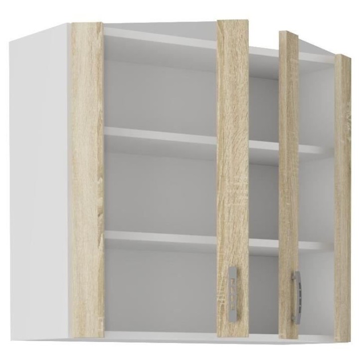 SARA Meuble haut - 2 portes - Décor chene sonoma - L80 x P31 x H71,5 cm SARA Meuble haut - 2 portes - Décor chene sonoma - L80 x P31 x H71,5 cm