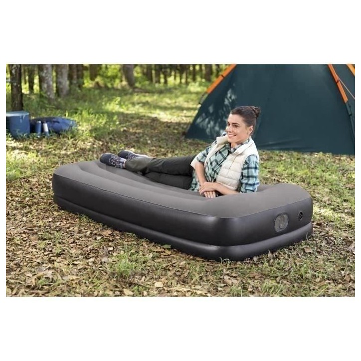 Matelas gonflable - BESTWAY - 671BT - Tritech Twin - 1 personne, pompe USB intégrée, 1,91 m x 97 cm x 36 cm Matelas gonflable - BESTWAY - 671BT - Tritech Twin - 1 personne, pompe USB intégrée, 1,91 m x 97 cm x 36 cm