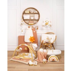 Tour de lit adaptable - SAUTHON - SUNLIGHT - 100 % Coton - Écru motif