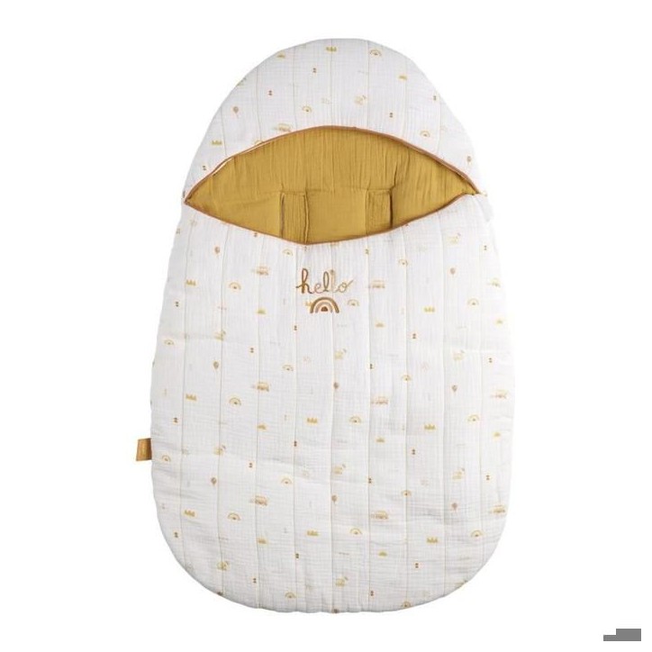Nid d'ange - SAUTHON - SUNLIGHT - 0-4 mois - Mousseline de coton - Imprimé motif Nid d'ange - SAUTHON - SUNLIGHT - 0-4 mois - Mousseline de coton - Imprimé motif