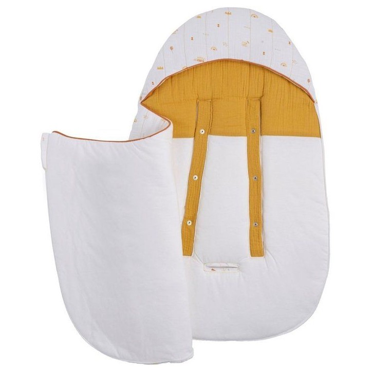 Nid d'ange - SAUTHON - SUNLIGHT - 0-4 mois - Mousseline de coton - Imprimé motif Nid d'ange - SAUTHON - SUNLIGHT - 0-4 mois - Mousseline de coton - Imprimé motif
