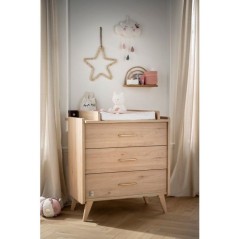 Chambre bébé duo - Lit 120 x 60 cm + Commode 3 tiroirs - Arty - SAUT