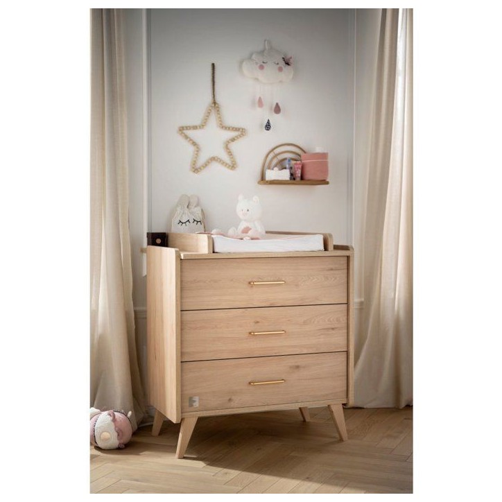Chambre bébé duo - Lit 120 x 60 cm + Commode 3 tiroirs - Arty - SAUTHON Chambre bébé duo - Lit 120 x 60 cm + Commode 3 tiroirs - Arty - SAUTHON