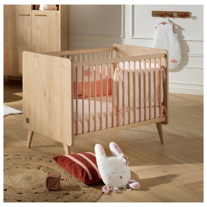 Chambre bébé trio - Lit 120 x 60 cm + Commode 3 tiroir + Armoire Chene suave - Arty - SAUTHON Chambre bébé trio - Lit 120 x 60 cm + Commode 3 tiroir + Armoire Chene suave - Arty - SAUTHON