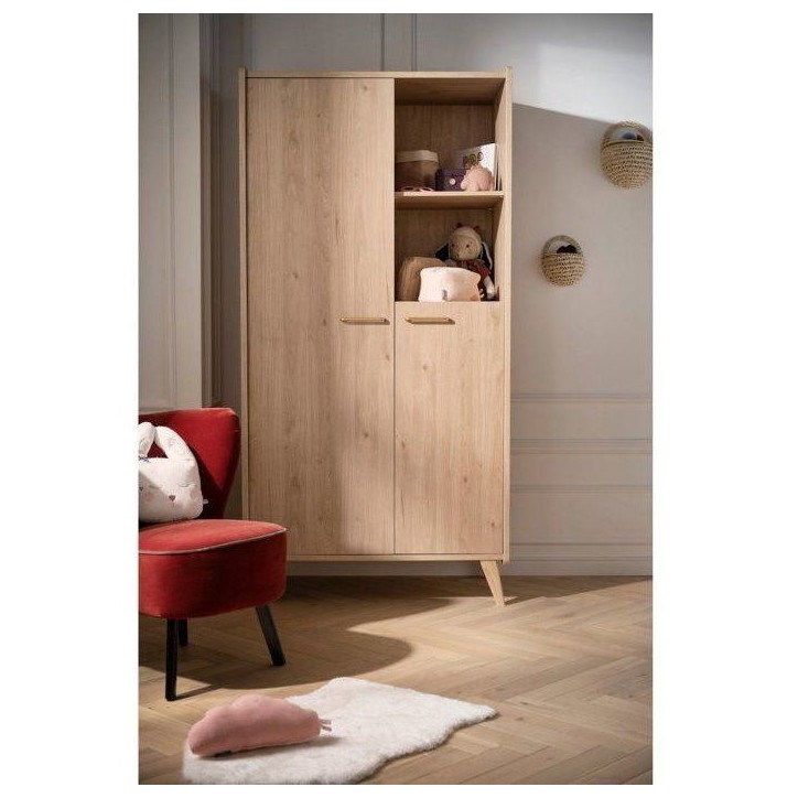 Chambre bébé trio - Lit 120 x 60 cm + Commode 3 tiroir + Armoire Chene suave - Arty - SAUTHON Chambre bébé trio - Lit 120 x 60 cm + Commode 3 tiroir + Armoire Chene suave - Arty - SAUTHON