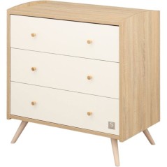 Chambre bébé duo - Lit 120 x 60 cm + Commode 3 tiroirs - Access - Bo