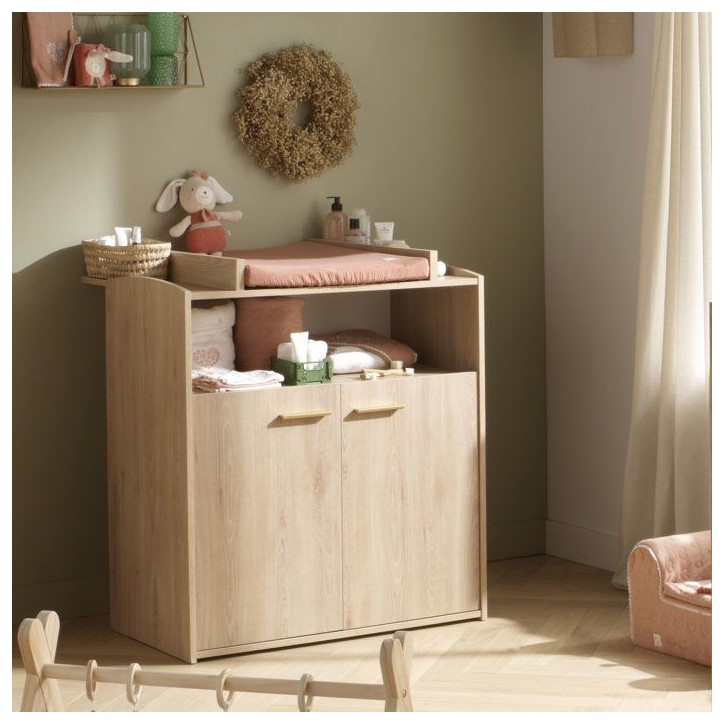 Commode a langer - SAUTHON - Adele - Surface a langer de 53 x 65 cm - Bois
