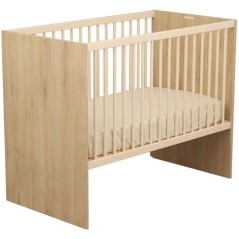 Lit bébé évolutif - 120 x 60 cm - Adele - Matelas inclus - Hetre/cr