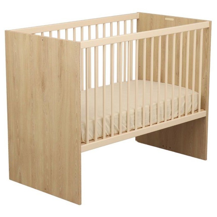 Lit bébé évolutif - 120 x 60 cm - Adele - Matelas inclus - Hetre/creme - SAUTHON Lit bébé évolutif - 120 x 60 cm - Adele - Matelas inclus - Hetre/creme - SAUTHON