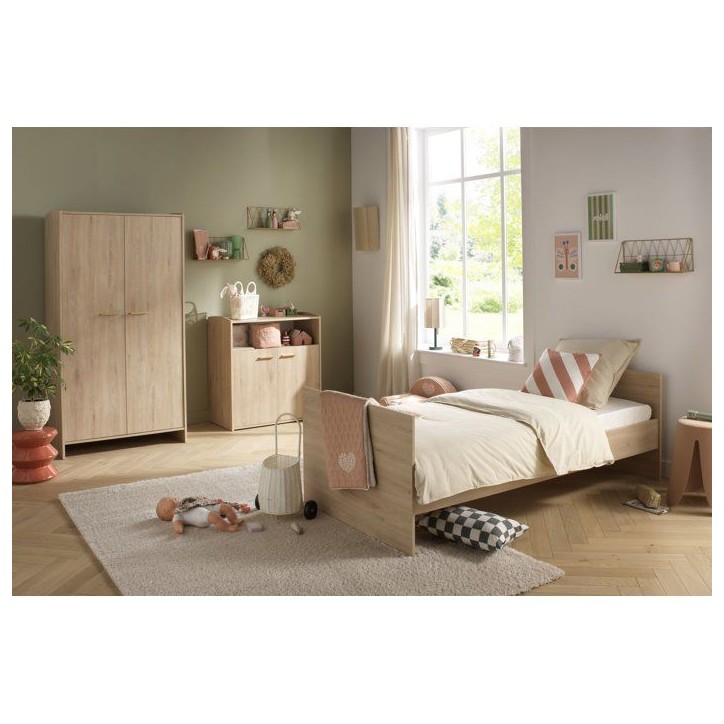 Lit bébé évolutif - 120 x 60 cm - Adele - Matelas inclus - Hetre/creme - SAUTHON Lit bébé évolutif - 120 x 60 cm - Adele - Matelas inclus - Hetre/creme - SAUTHON