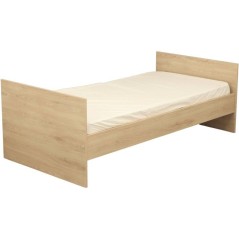 Lit bébé évolutif - 120 x 60 cm - Adele - Matelas inclus - Hetre/cr