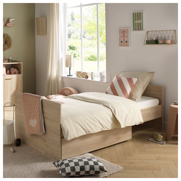 Lit bébé évolutif - 120 x 60 cm - Adele - Matelas inclus - Hetre/creme - SAUTHON Lit bébé évolutif - 120 x 60 cm - Adele - Matelas inclus - Hetre/creme - SAUTHON