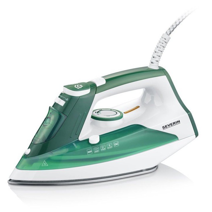 Fer a repasser vapeur - SEVERIN - BA3261 - Semelle acier - Fonction antigoutte - 85 g/mn vapeur continue - 2400 W - Vert