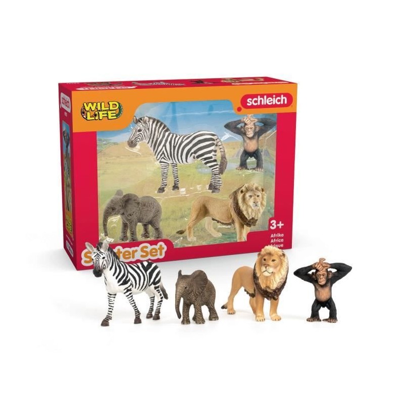 Figurine Mes premiers animaux d'Afrique, 4 figruines, Schleich 42721 W