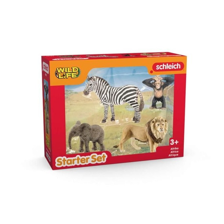 Figurine Mes premiers animaux d'Afrique, 4 figruines, Schleich 42721 Wild Life, des 3 ans