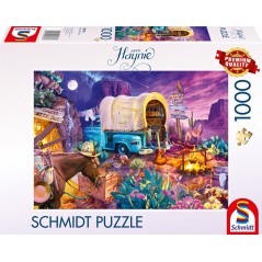 Puzzle - SCHMIDT SPIELE - Camping romantique au Far West - 1000 pieces