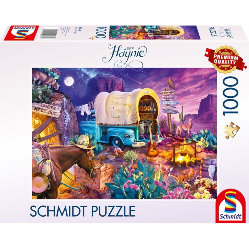 Puzzle - SCHMIDT SPIELE - Camping romantique au Far West - 1000 pieces