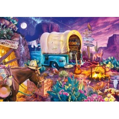 Puzzle - SCHMIDT SPIELE - Camping romantique au Far West - 1000 pieces - Des 12 ans