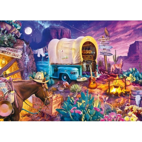 Puzzle - SCHMIDT SPIELE - Camping romantique au Far West - 1000 pieces - Des 12 ans