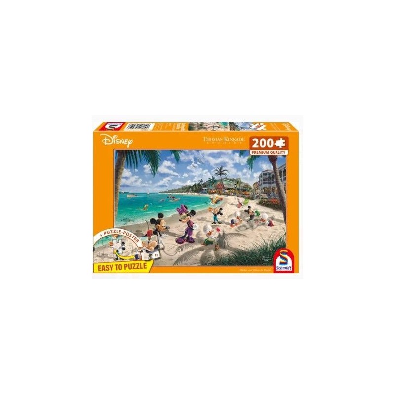 Puzzle - SCHMIDT SPIELE - DISNEY, Mickey & Minnie in Florida - 200 pie
