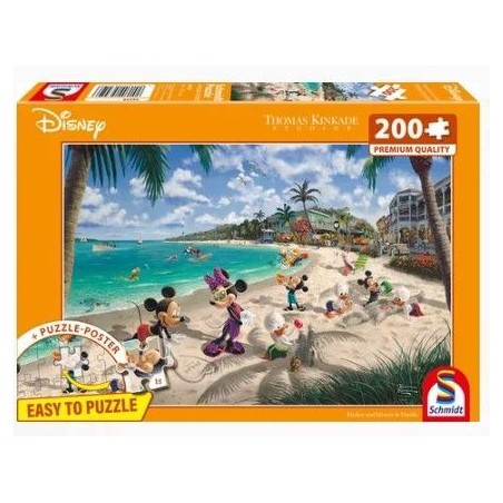 Puzzle - SCHMIDT SPIELE - DISNEY, Mickey & Minnie in Florida - 200 pie