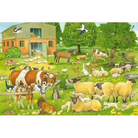 Puzzle - SCHMIDT SPIELE - Familles d'animaux a la ferme - 100 pieces - Des 6 ans