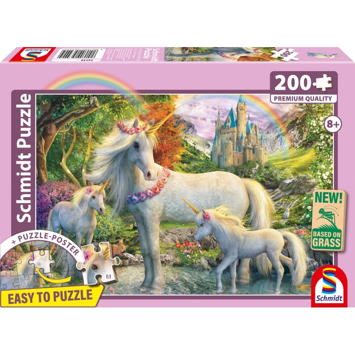 Puzzle - SCHMIDT SPIELE - La licorne et ses poulains - 200 pieces - Des 8 ans