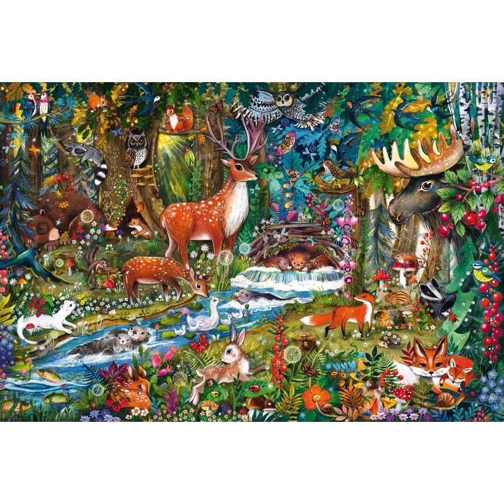 Puzzle - SCHMIDT SPIELE - Animaux des forets d'Europe - 150 pieces - Des 7 ans Puzzle - SCHMIDT SPIELE - Animaux des forets d'Europe - 150 pieces - Des 7 ans