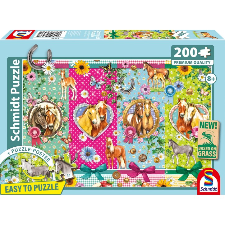 Puzzle - SCHMIDT SPIELE - Des chevaux heureux - 200 pieces - Des 8 ans Puzzle - SCHMIDT SPIELE - Des chevaux heureux - 200 pieces - Des 8 ans