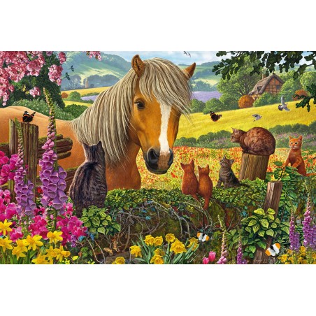 Puzzle - SCHMIDT SPIELE - Mignons visiteurs dans la prairie - 150 pieces - Des 7 ans