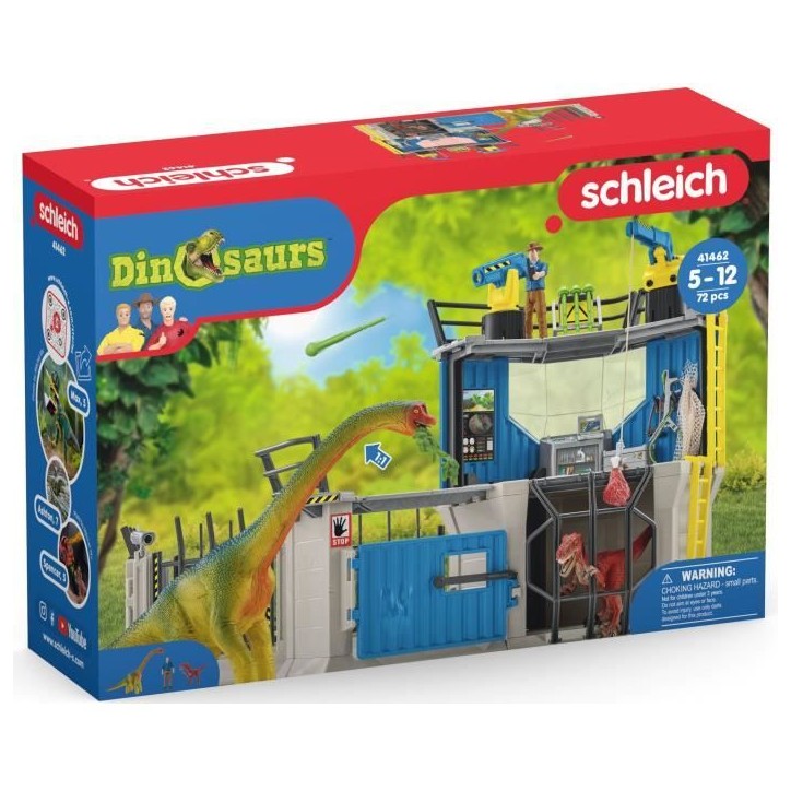 Grande station de recherche Dino, coffret de 72 pieces, jouets, Des 5 ans, Schleich 41462 Dinosaurs Grande station de recherche Dino, coffret de 72 pieces, jouets, Des 5 ans, Schleich 41462 Dinosaurs
