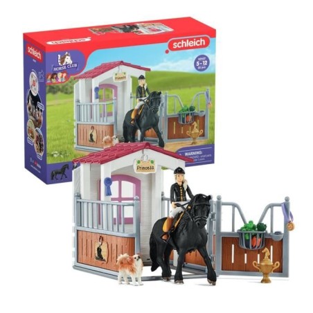 Box avec Tori et Princess, Extension pour écurie schleich avec 26 él