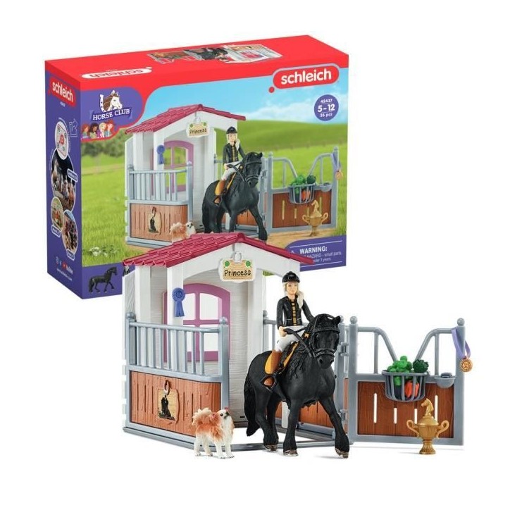 Box avec Tori et Princess, Extension pour écurie schleich avec 26 éléments inclus dont 1 cheval schleich, coffret figurines p Box avec Tori et Princess, Extension pour écurie schleich avec 26 éléments inclus dont 1 cheval schleich, coffret figurines p