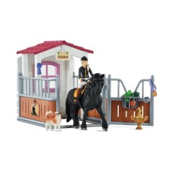 Box avec Tori et Princess, Extension pour écurie schleich avec 26 éléments inclus dont 1 cheval schleich, coffret figurines p